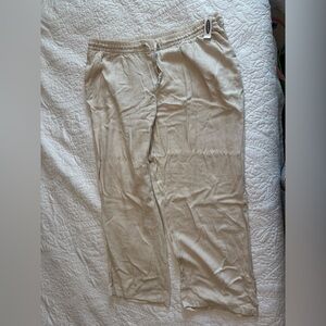 Linen blend plus size pants
